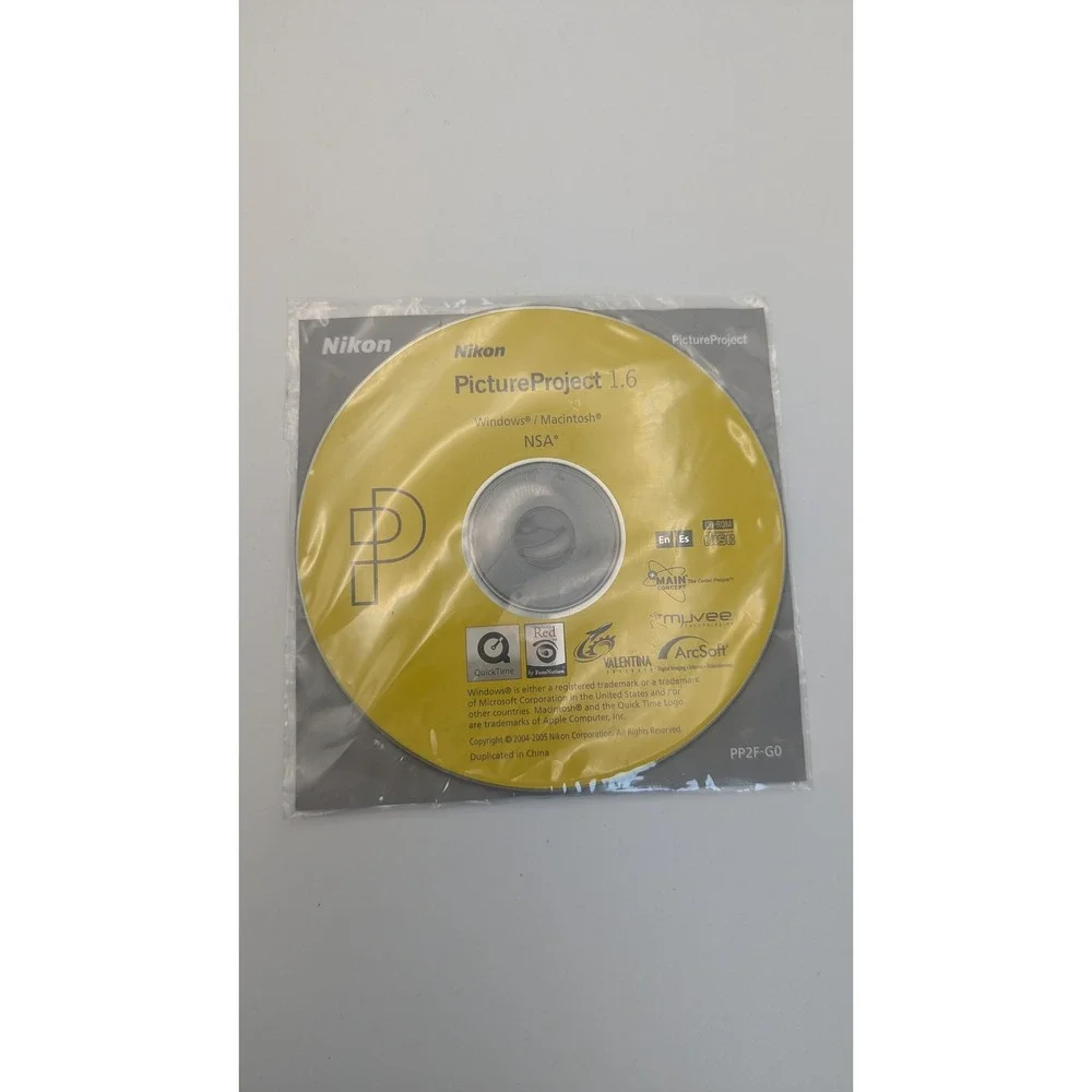 Nikon PictureProject 1.6 Software Reference Manual CD-ROM Windows Mac PP2F-G0
